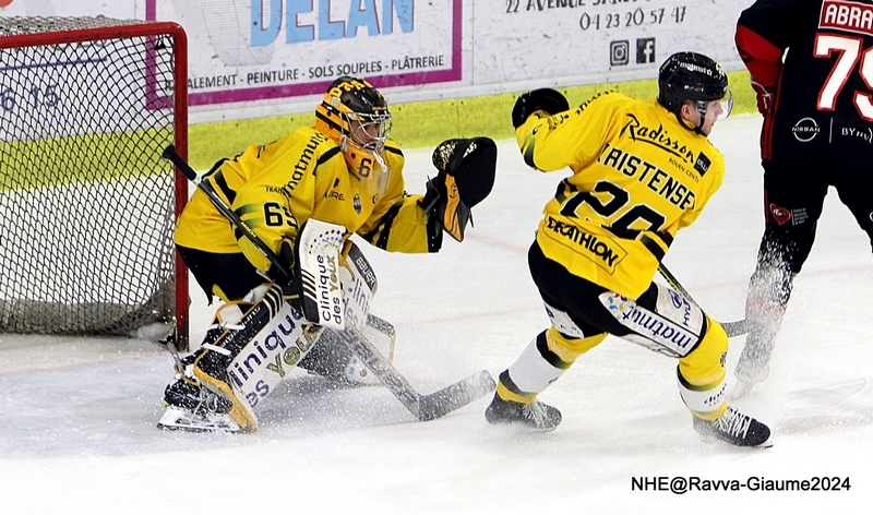 Photo hockey Ligue Magnus - Ligue Magnus : 38ème journée : Nice vs Rouen - Les Dragons au-dessus du lot.