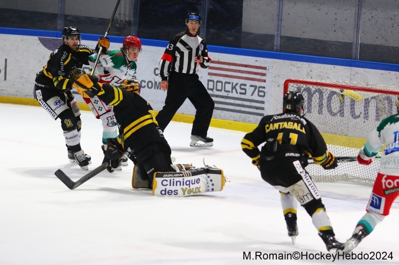 Photo hockey Ligue Magnus - Ligue Magnus : 39ème journée : Rouen vs Anglet - Retour gagnant pour Christophe Boivin et les Dragons