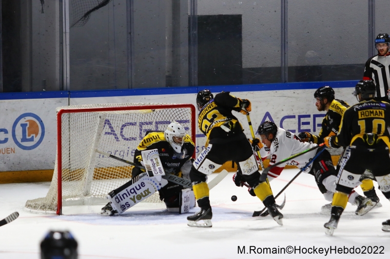 Photo hockey Ligue Magnus - Ligue Magnus : 4ème journée  : Rouen vs Bordeaux - Des dragons défaits par des boxers.
