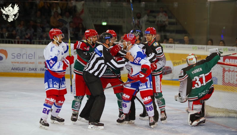 Photo hockey Ligue Magnus - Ligue Magnus : 5ème journée : Anglet vs Lyon - Les Lions au tapis