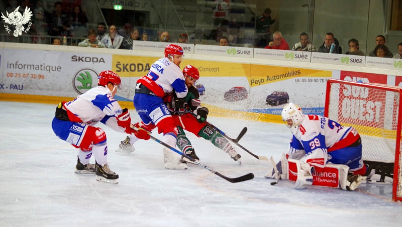 Photo hockey Ligue Magnus - Ligue Magnus : 5ème journée : Anglet vs Lyon - Les Lions au tapis