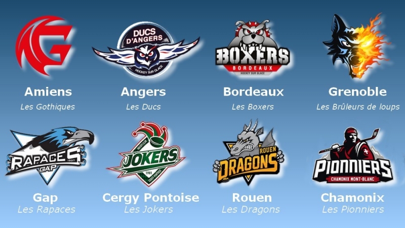 Photo hockey Ligue Magnus - Ligue Magnus - LOGOS DES CLUBS : UN VÉRITABLE BESTIAIRE !