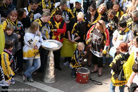 Photo hockey Ligue Magnus - Ligue Magnus : Rouen (Les Dragons) - Les Rouennais fêtent leurs héros