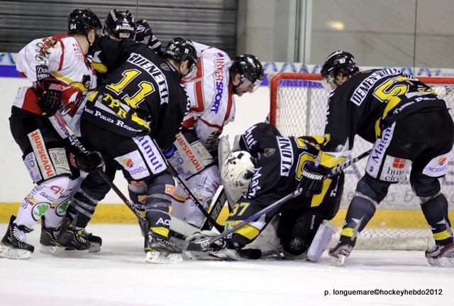 Photo hockey Ligue Magnus - Ligue Magnus, 18ème journée : Rouen vs Morzine-Avoriaz - Service minimum pour les Dragons