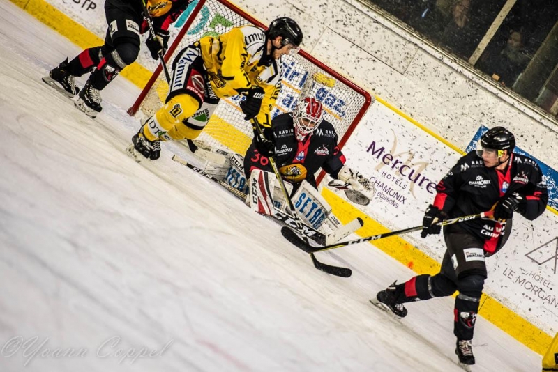 Photo hockey Ligue Magnus - Ligue Magnus :19ème journée : Chamonix  vs Rouen - Rouen bien plus fort