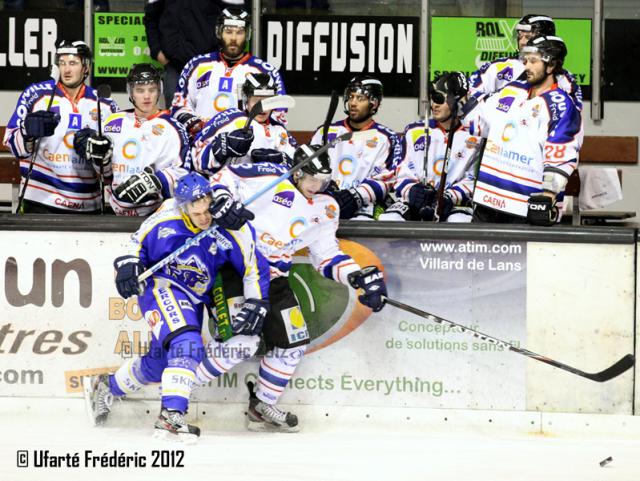 Photo hockey Ligue Magnus - Ligue Magnus, 20ème journée : Villard-de-Lans vs Caen  - Dix secondes de trop