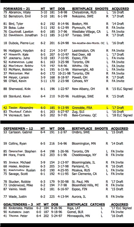 Photo hockey NHL : National Hockey League - AHL - NHL : National Hockey League - AHL - NHL : Alexandre Texier, la priorité des Blue Jackets