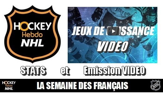 NHL : La semaine des Français - Stats et Vidéo