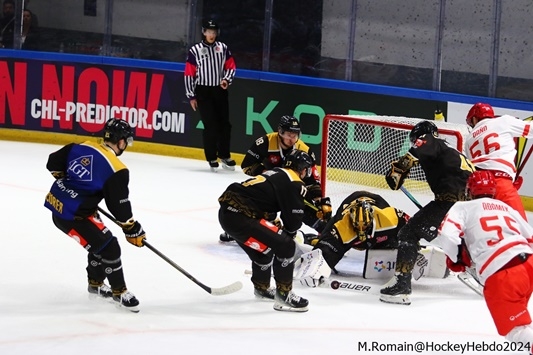 CHL : Les Dragons calent dans le troisième tiers.