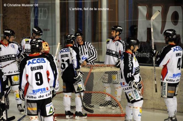 Photo hockey match Reims - Caen  le 22/11/2008