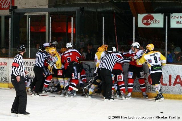 Photo hockey match Briançon  - Strasbourg  le 29/11/2008