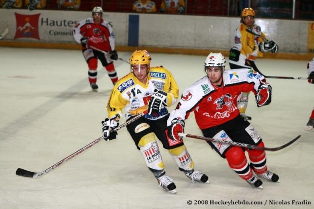 Photo hockey match Briançon  - Strasbourg  le 29/11/2008