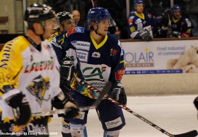 Photo hockey match Dijon  - Rouen le 29/11/2008