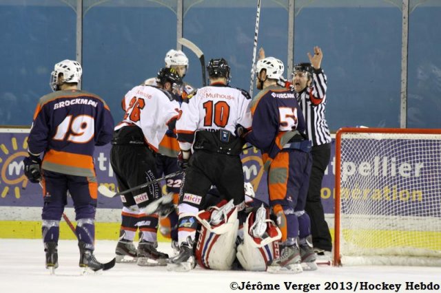 Photo hockey match Montpellier  - Mulhouse le 14/12/2013