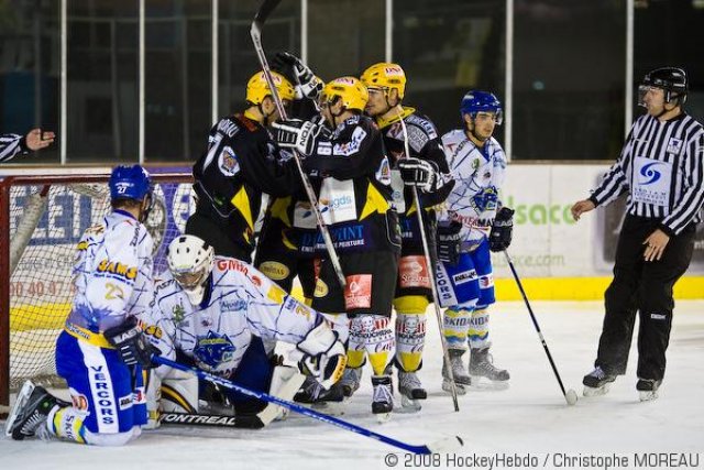 Photo hockey match Strasbourg  - Villard-de-Lans le 06/12/2008