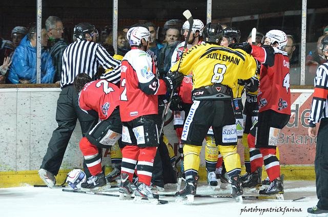 Photo hockey match Briançon  - Rouen le 07/01/2014