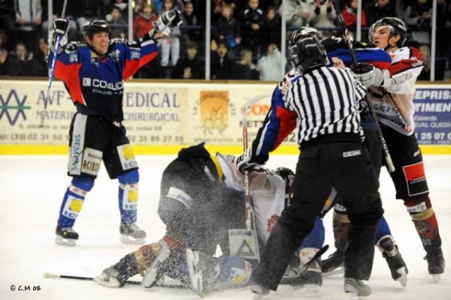 Photo hockey match Caen  - Bordeaux le 13/12/2008