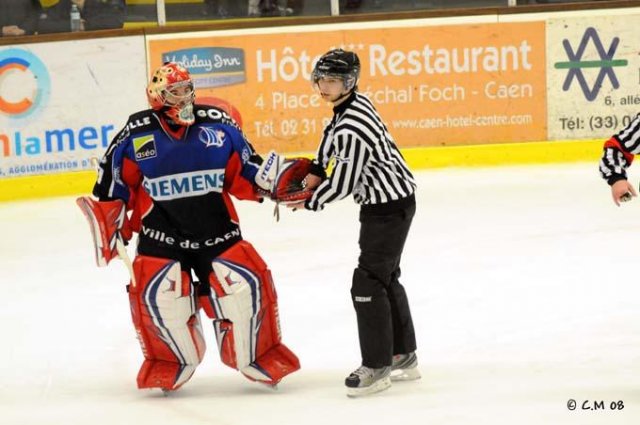 Photo hockey match Caen  - Amnéville le 20/12/2008
