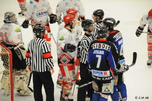 Photo hockey match Caen  - Amnéville le 20/12/2008