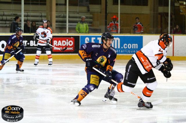 Photo hockey match Chamonix  - Epinal  le 04/10/2014