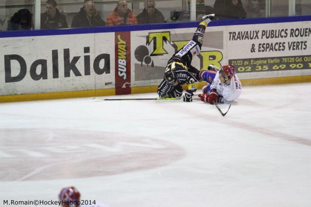 Photo hockey match Rouen - Lyon le 05/12/2014