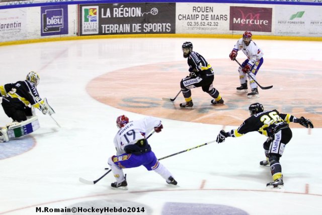 Photo hockey match Rouen - Lyon le 05/12/2014