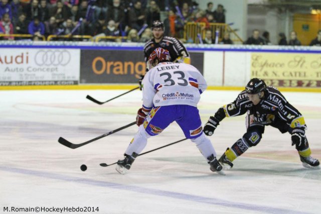 Photo hockey match Rouen - Lyon le 05/12/2014