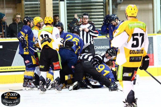 Photo hockey match Chamonix  - Strasbourg  le 13/01/2015