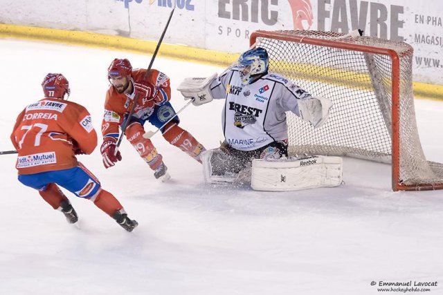 Photo hockey match Lyon - Brest  le 16/01/2015
