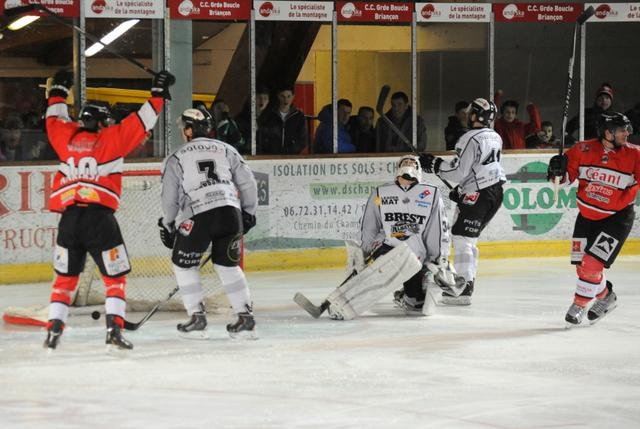 Photo hockey match Briançon  - Brest  le 17/02/2015