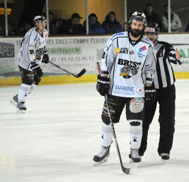 Photo hockey match Briançon  - Brest  le 18/02/2015
