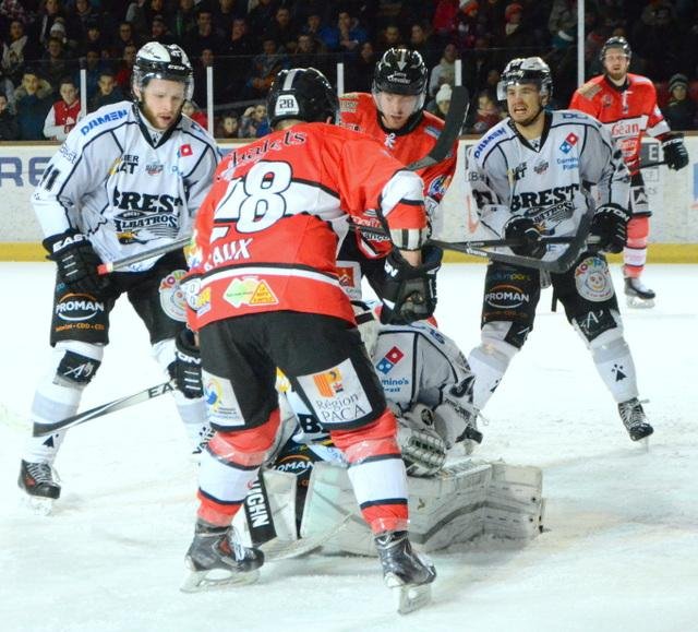 Photo hockey match Briançon  - Brest  le 24/02/2015