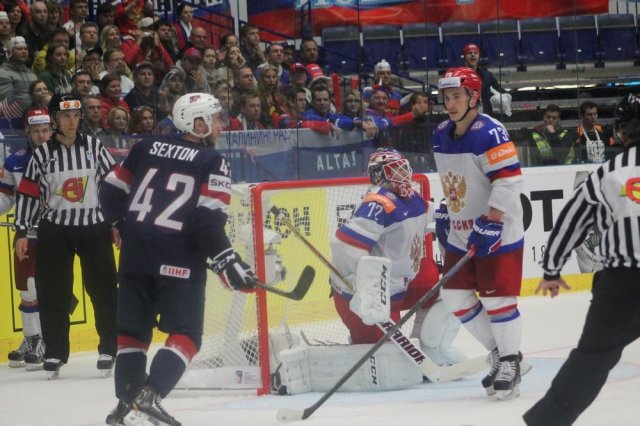 Photo hockey match Russia - United States of America le 04/05/2015