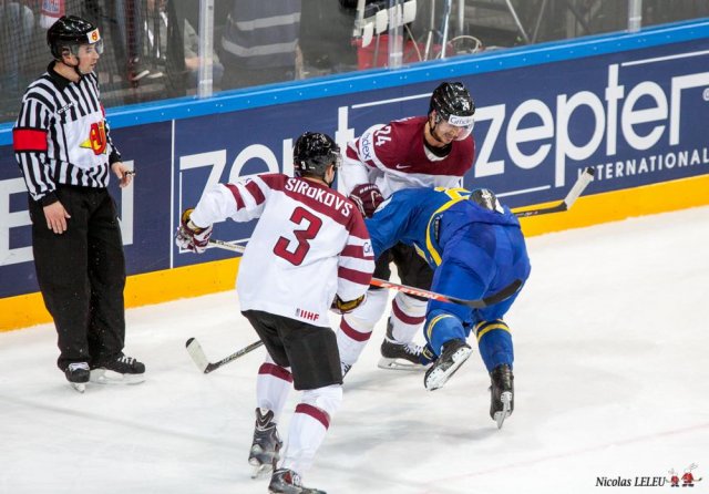 Photo hockey match Lettonie - Sweden le 04/05/2015