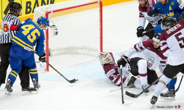 Photo hockey match Lettonie - Sweden le 04/05/2015