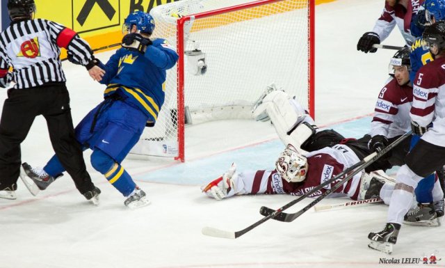 Photo hockey match Lettonie - Sweden le 04/05/2015