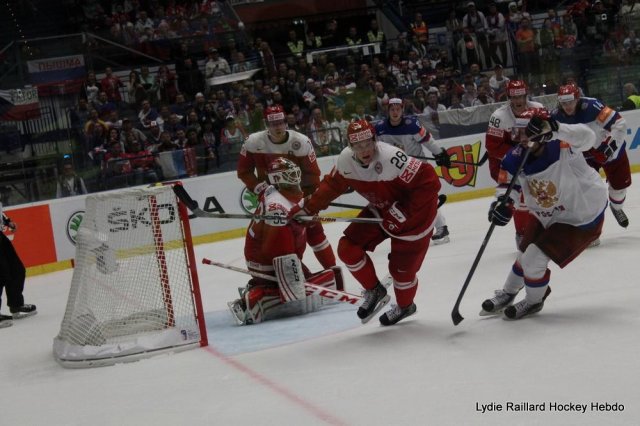 Photo hockey match Russia - Denmark le 06/05/2015