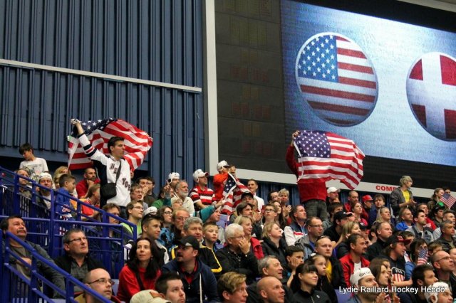 Photo hockey match United States of America - Denmark le 08/05/2015