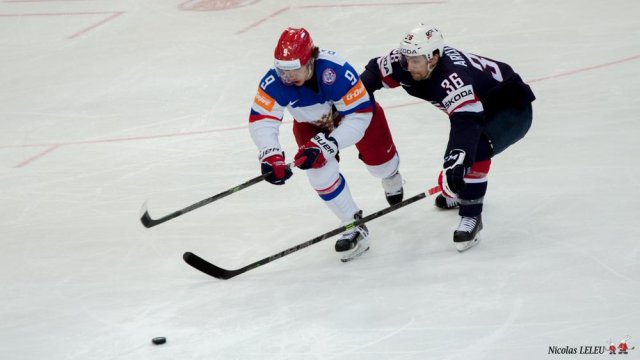Photo hockey match United States of America - Russia le 16/05/2015