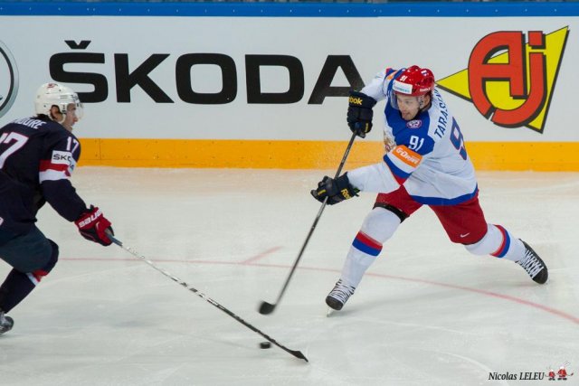 Photo hockey match United States of America - Russia le 16/05/2015