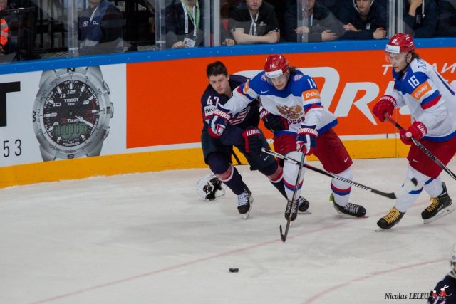 Photo hockey match United States of America - Russia le 16/05/2015