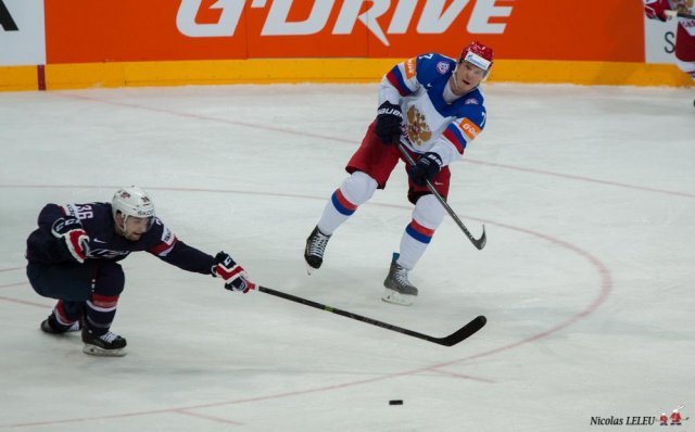 Photo hockey match United States of America - Russia le 16/05/2015