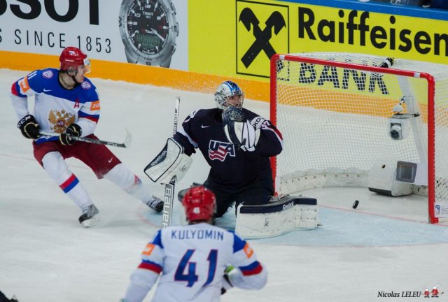 Photo hockey match United States of America - Russia le 16/05/2015