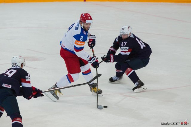 Photo hockey match United States of America - Russia le 16/05/2015