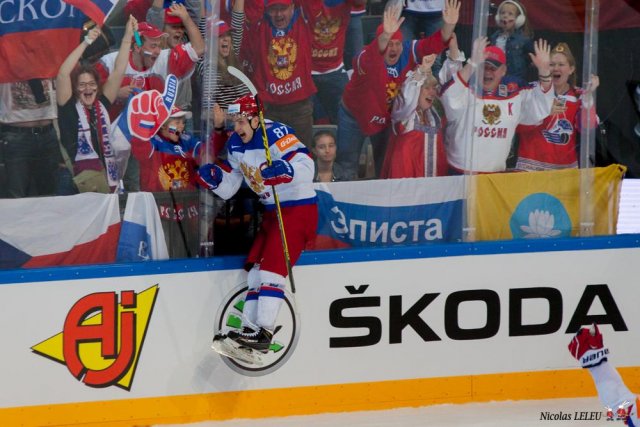 Photo hockey match United States of America - Russia le 16/05/2015