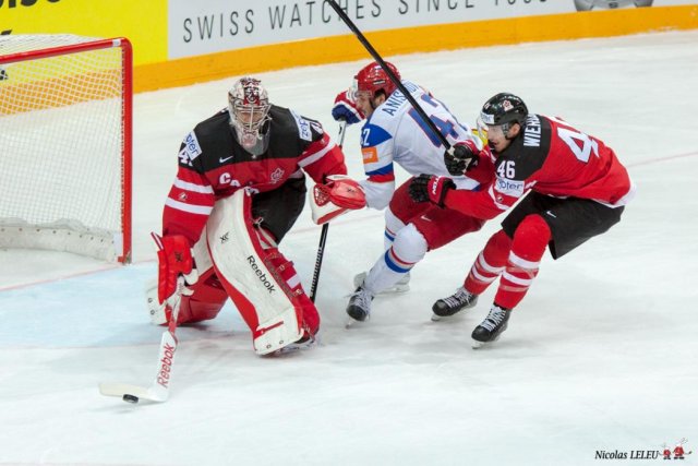 Photo hockey match Canada - Russia le 17/05/2015