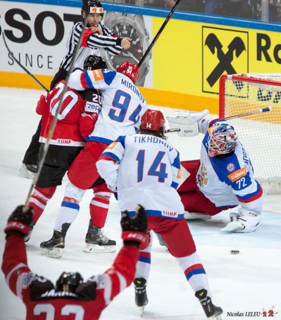 Photo hockey match Canada - Russia le 17/05/2015