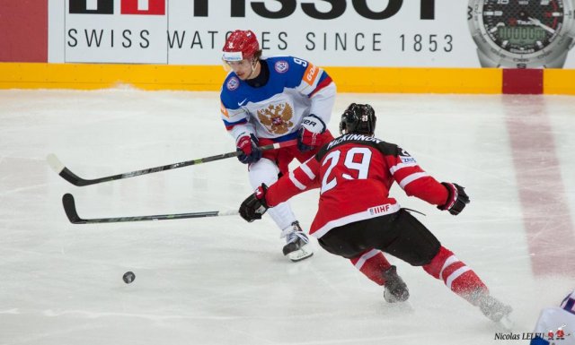 Photo hockey match Canada - Russia le 17/05/2015