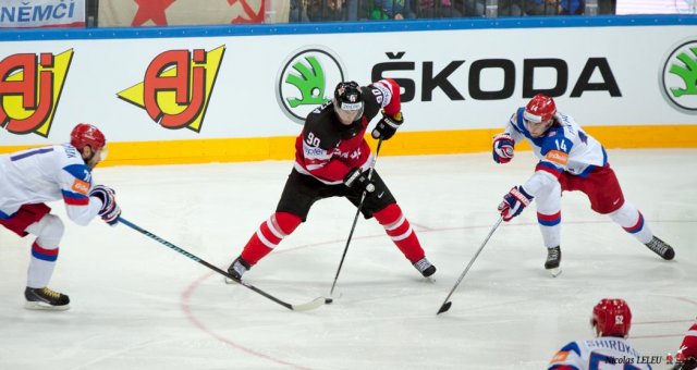 Photo hockey match Canada - Russia le 17/05/2015