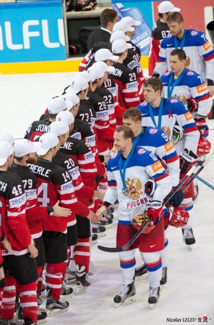 Photo hockey match Canada - Russia le 17/05/2015